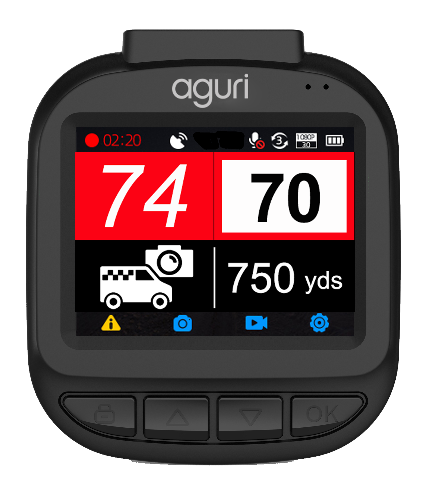 Aguri DX1250 Dash Cam Speed Camera Detector