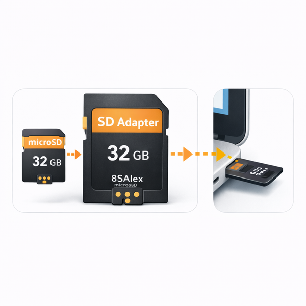 Insert the SD card into your computer